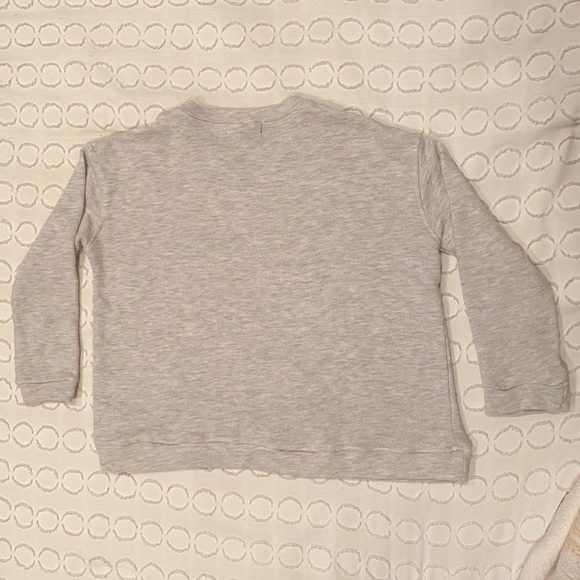 Derek Heart Light Grey Self Tie Crewneck - Picture 4 of 7